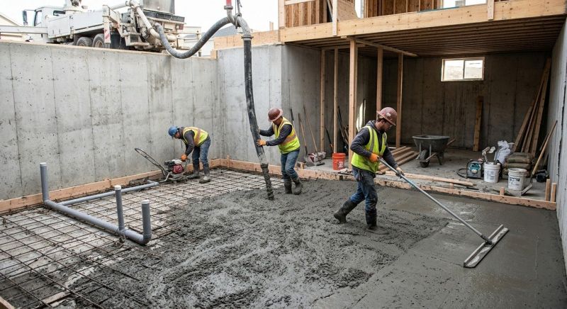 Basement Concrete Installation in Fredericksburg, VA