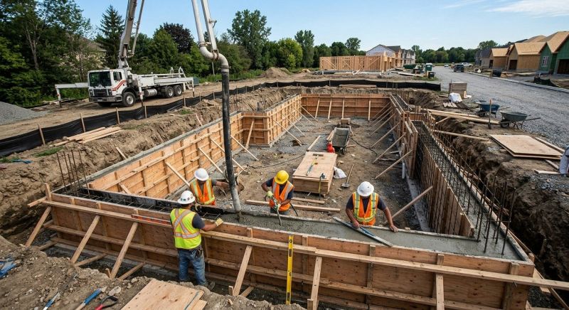 Cement Foundation Installation in Fredericksburg, VA