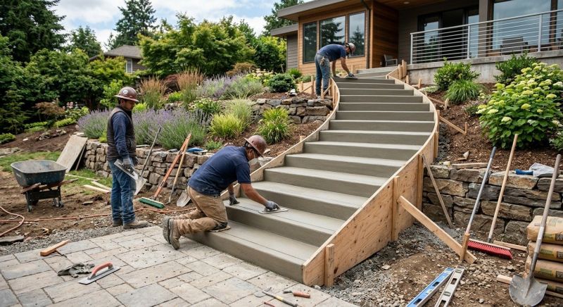 Concrete Stairs Installation in Sacramento, CA