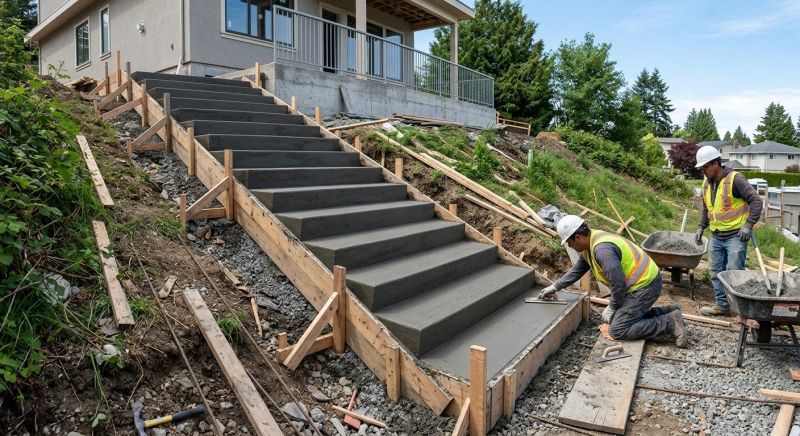 Concrete Stairs Installation in Sacramento, CA