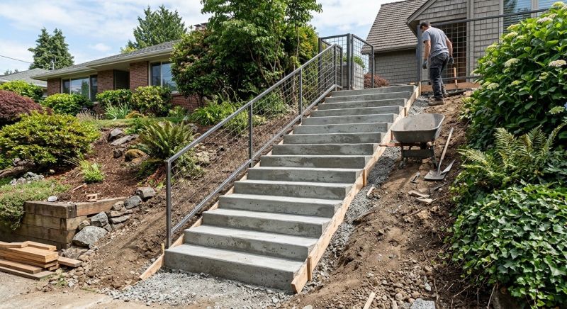 Concrete Stairs Installation in Sacramento, CA