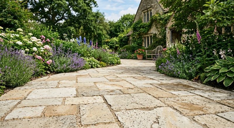 Limestone Patio Installation in Norwalk, CT