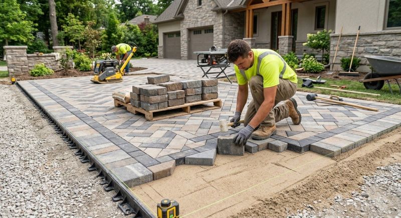 Sandstone Pavers Installation in Fairfield County, CT