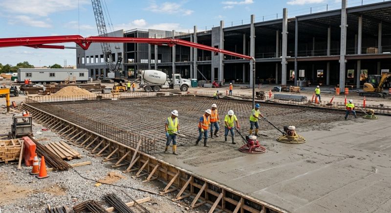 Commercial Slab Construction in Waldorf, MD